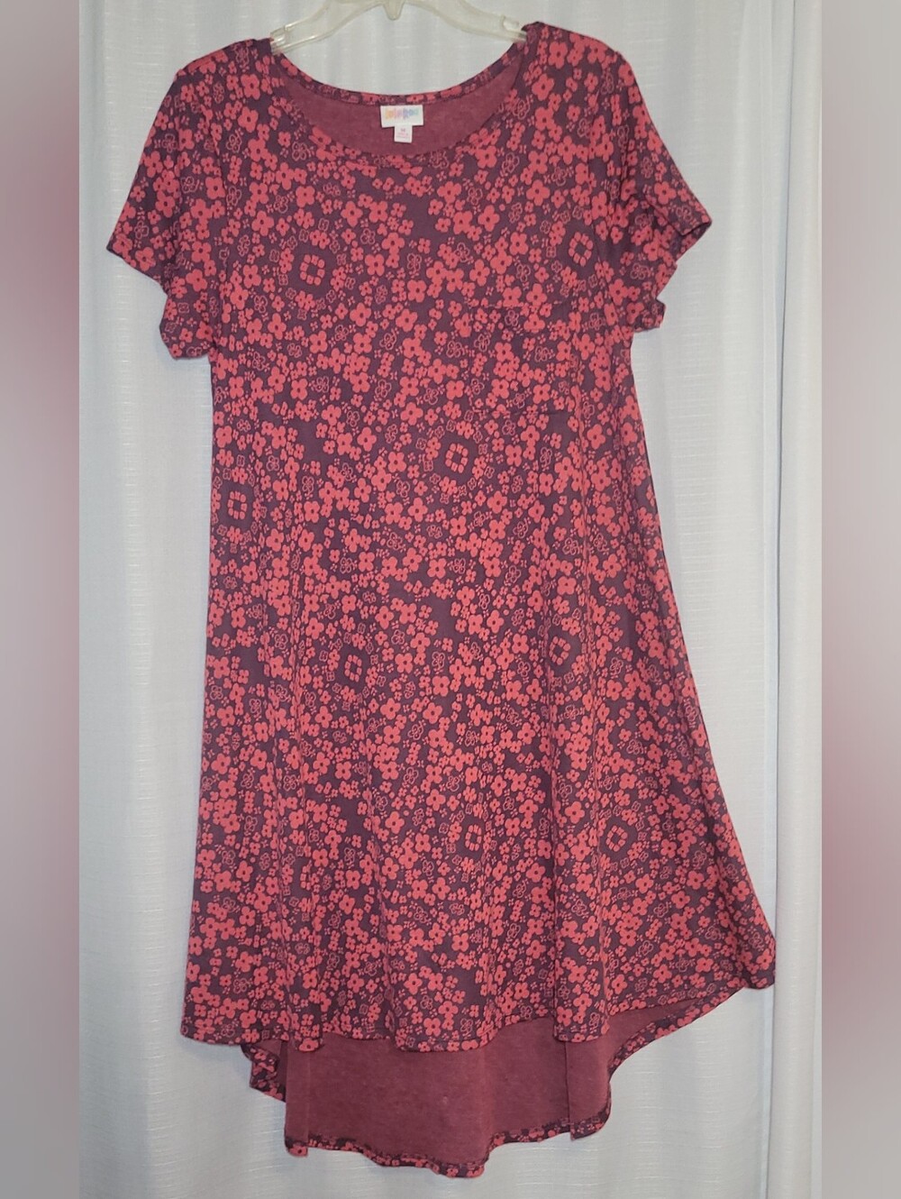 Lularoe Dress Pink Floral Swing Dress Med